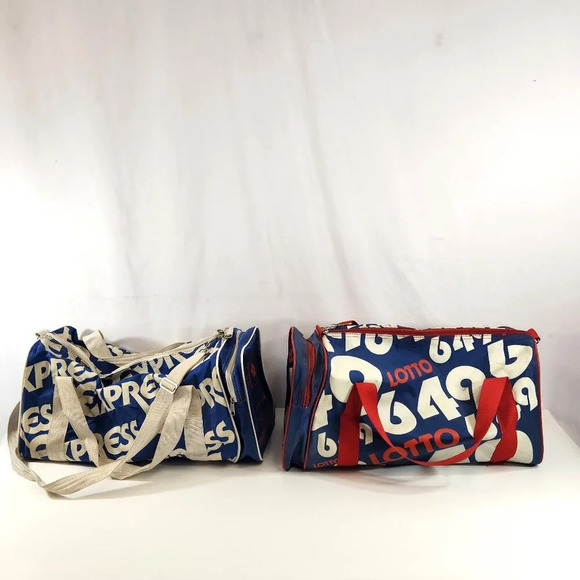 Vintage BC Lottery  Duffel Bags 1980s Bundle of 2 - Picture 1 of 16